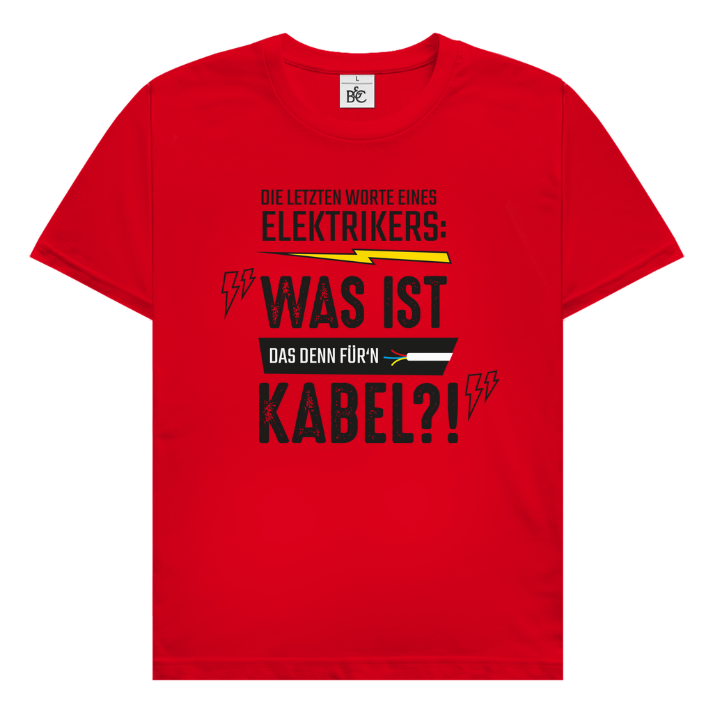 Herren T-Shirt Elektriker Fun