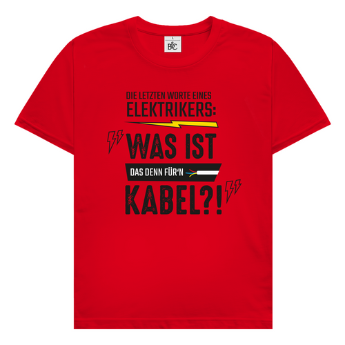 Herren T-Shirt Elektriker Fun