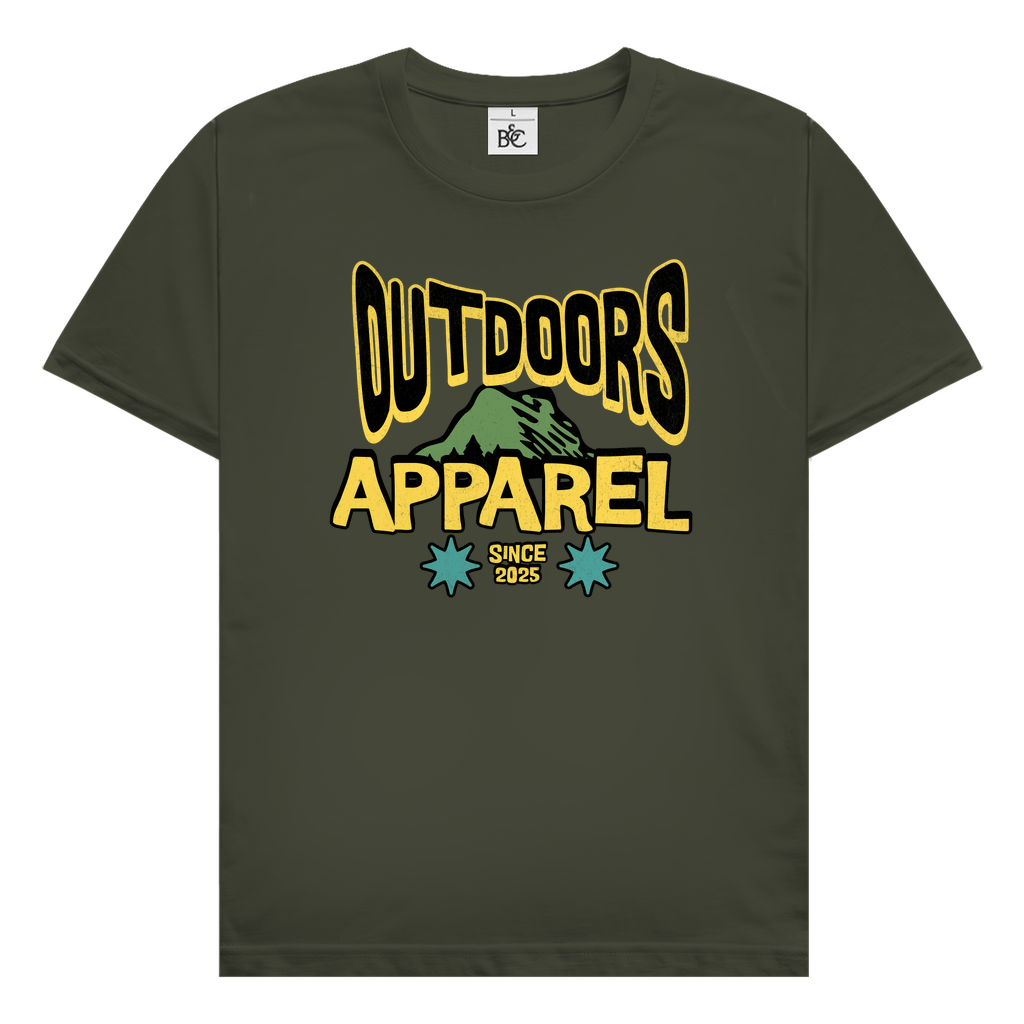 T-Shirt - mit 'Outdoors Apparel' Print