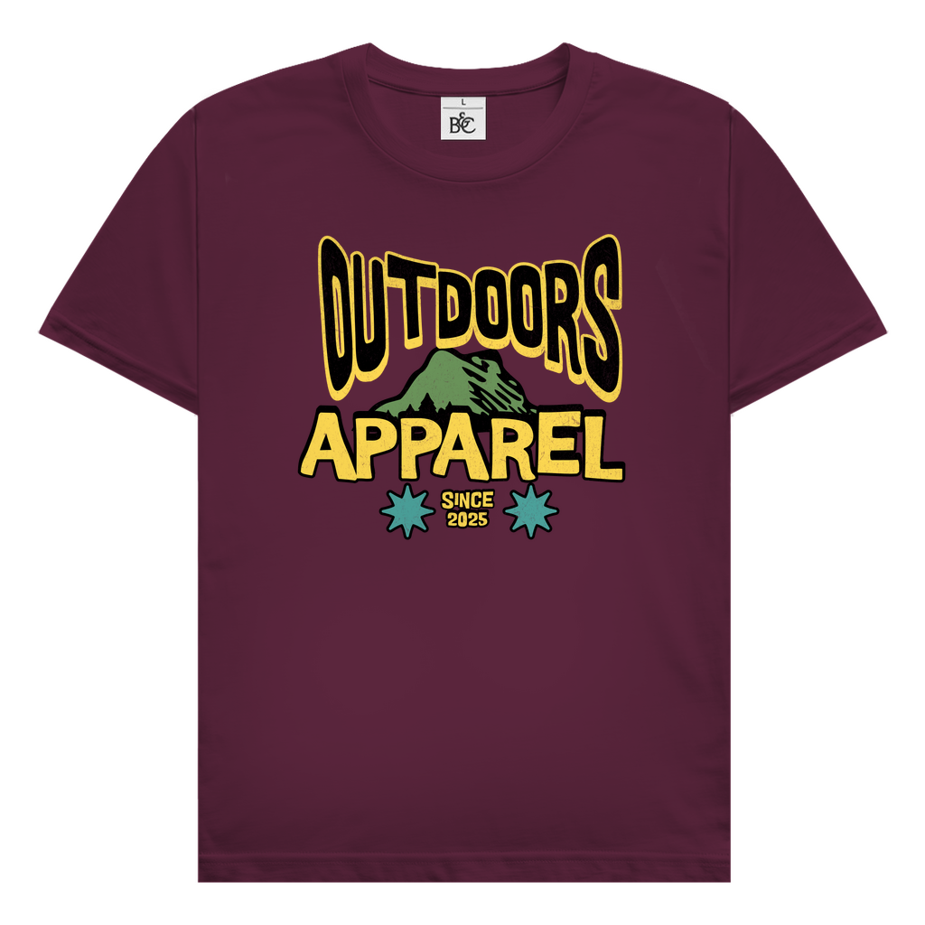 T-Shirt - mit 'Outdoors Apparel' Print